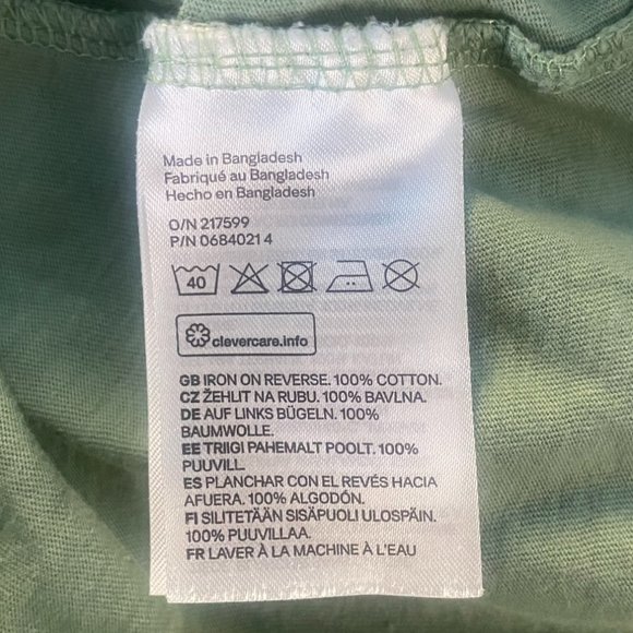 H&M (Size M) "All Make Believe" Mint Green Skull T-Shirt - Picture 5 of 5